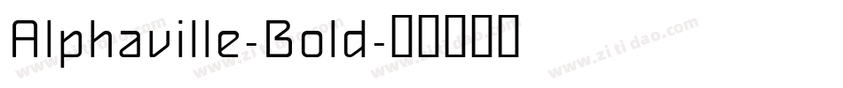 Alphaville-Bold字体转换