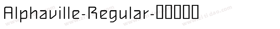 Alphaville-Regular字体转换
