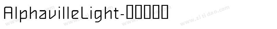 AlphavilleLight字体转换