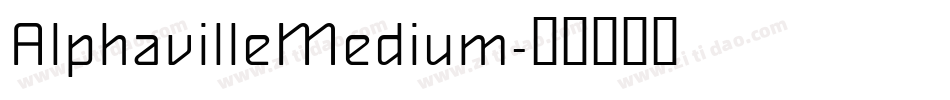 AlphavilleMedium字体转换