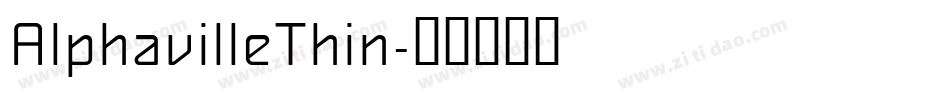 AlphavilleThin字体转换