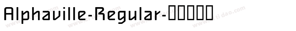 Alphaville-Regular字体转换