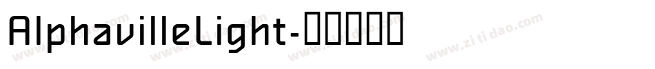 AlphavilleLight字体转换