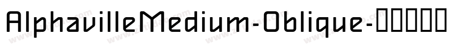AlphavilleMedium-Oblique字体转换