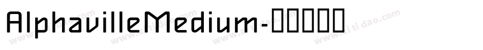 AlphavilleMedium字体转换