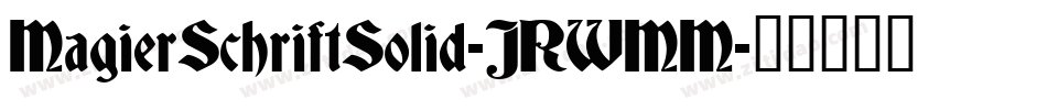 MagierSchriftSolid-JRWMM字体转换