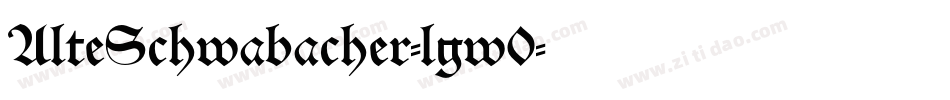 AlteSchwabacher-lgw0字体转换