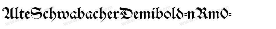 AlteSchwabacherDemibold-nRm0字体转换
