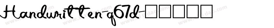 Handwritten-q67d字体转换