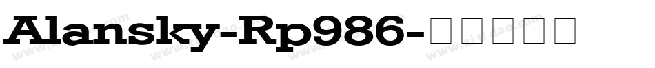 Alansky-Rp986字体转换