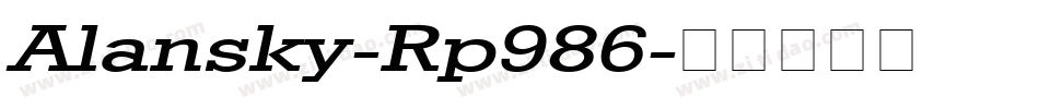 Alansky-Rp986字体转换