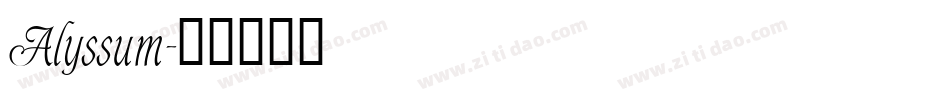 Alyssum字体转换
