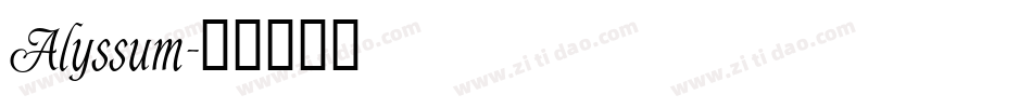 Alyssum字体转换