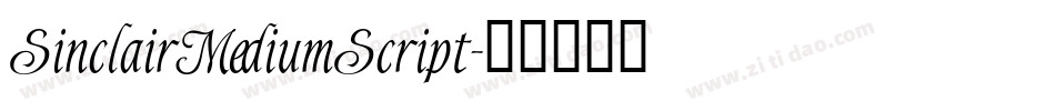 SinclairMediumScript字体转换