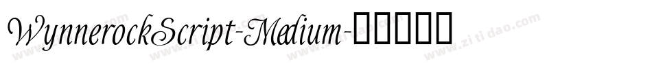 WynnerockScript-Medium字体转换