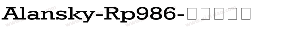 Alansky-Rp986字体转换