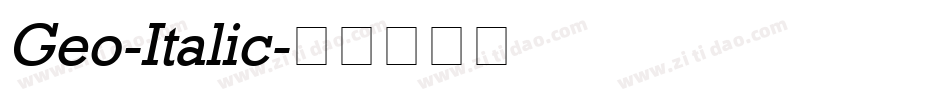 Geo-Italic字体转换