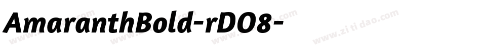 AmaranthBold-rDO8字体转换