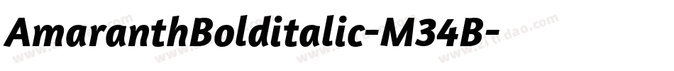AmaranthBolditalic-M34B字体转换