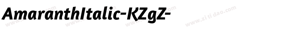 AmaranthItalic-KZgZ字体转换