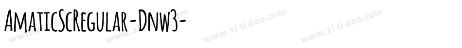 AmaticScRegular-Dnw3字体转换