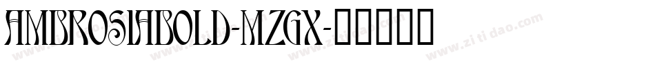 AmbrosiaBold-MZGx字体转换
