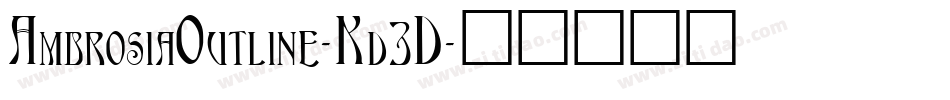 AmbrosiaOutline-Kd3D字体转换