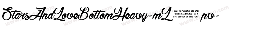 StarsAndLoveBottomHeavy-mL2pv字体转换