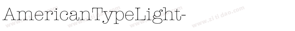 AmericanTypeLight字体转换