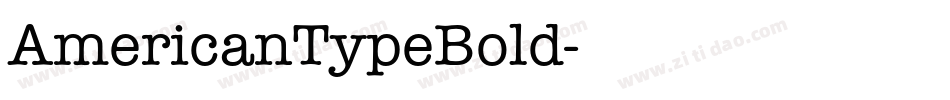 AmericanTypeBold字体转换