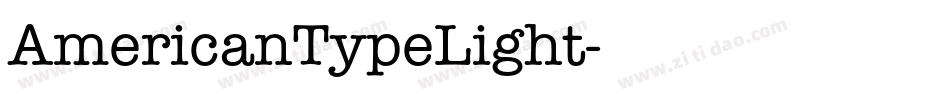 AmericanTypeLight字体转换