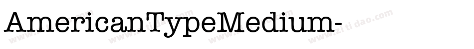 AmericanTypeMedium字体转换