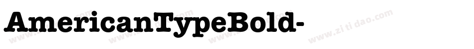 AmericanTypeBold字体转换