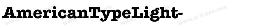 AmericanTypeLight字体转换