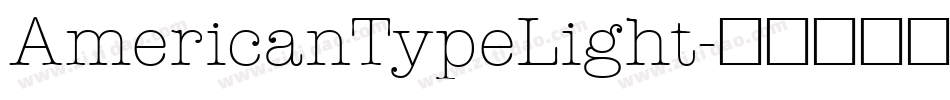 AmericanTypeLight字体转换