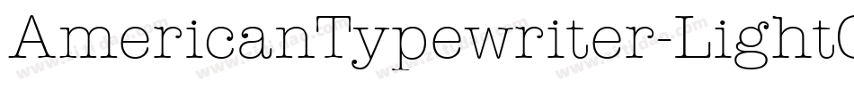 AmericanTypewriter-LightCond字体转换