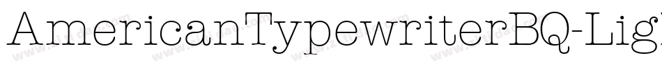 AmericanTypewriterBQ-LightItalic字体转换