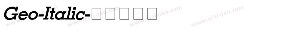 Geo-Italic字体转换