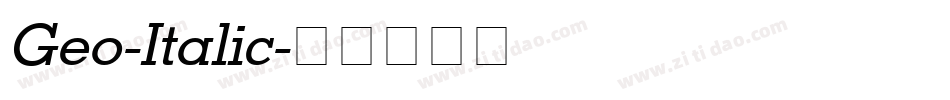 Geo-Italic字体转换
