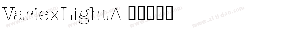 VariexLightA字体转换