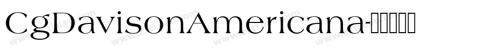 CgDavisonAmericana字体转换