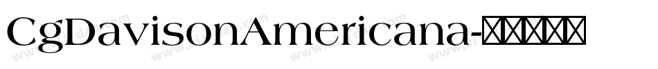 CgDavisonAmericana字体转换