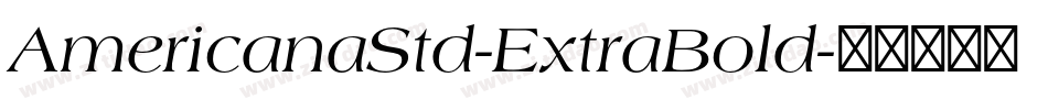 AmericanaStd-ExtraBold字体转换