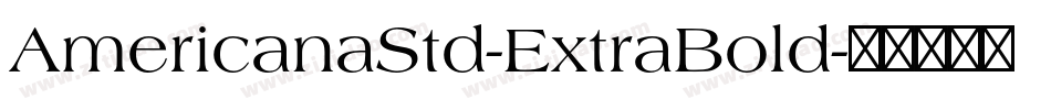 AmericanaStd-ExtraBold字体转换