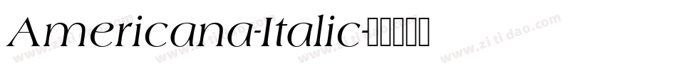 Americana-Italic字体转换