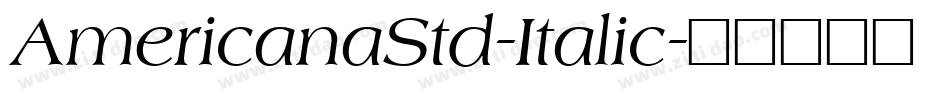 AmericanaStd-Italic字体转换
