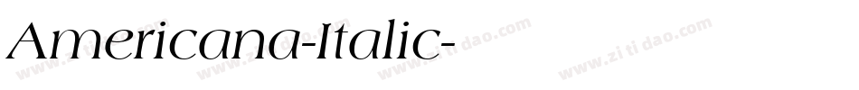 Americana-Italic字体转换