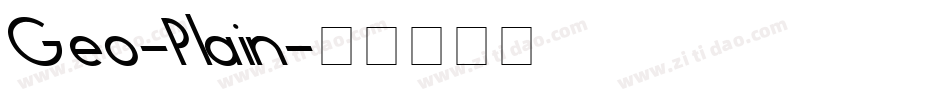 Geo-Plain字体转换