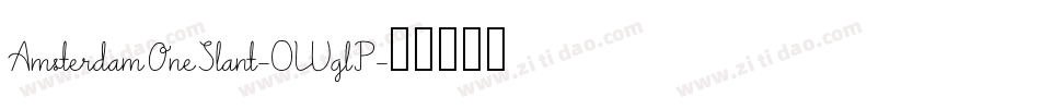 AmsterdamOneSlant-0WglP字体转换