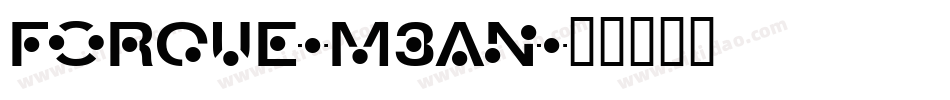 Forque-M3An字体转换
